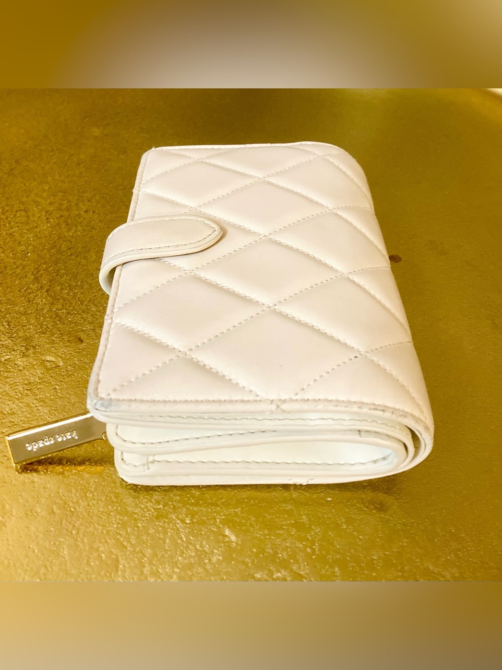 Kate Spade Carey Quilted Leather Ivory  White Wallet - Picture 5 of 16